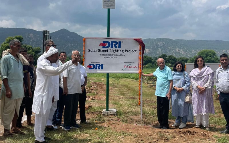 DRI installs solar street lights